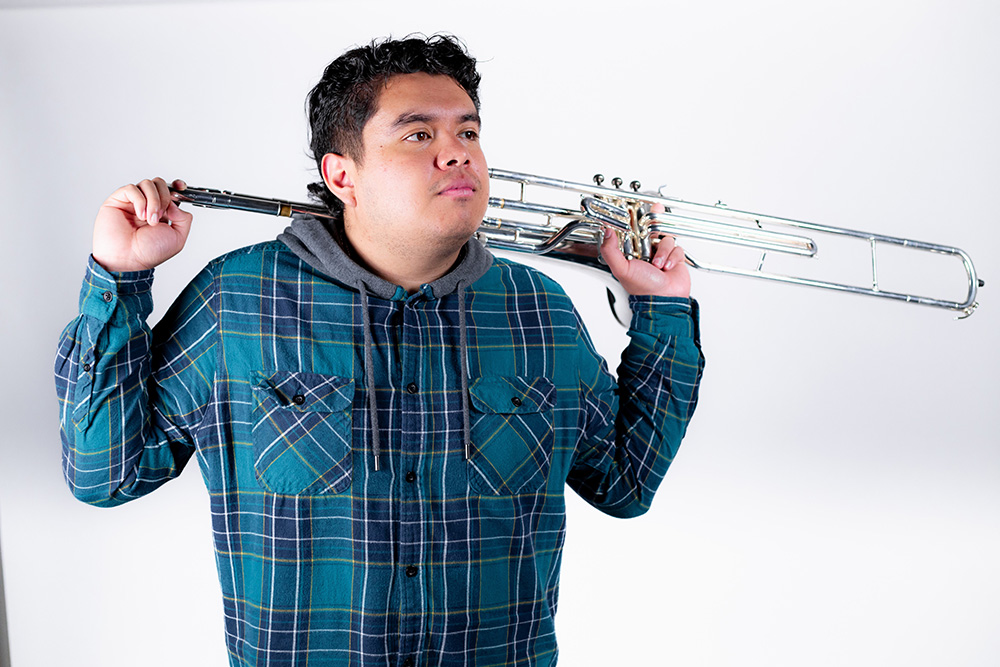Josh Hernandez with Jupiter Valve Trombone